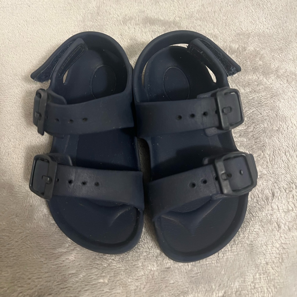 Kids-Navy Double-Strap Sandals